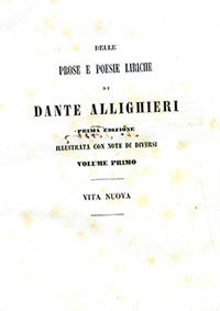 La collezione di Prose e poesie liriche di Dante Allighieri 2