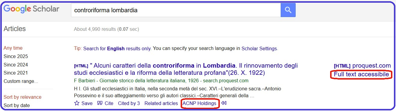 Google Scholar target libraries set up step2