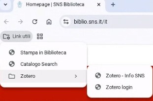 Image of the Useful Links tab available in the browser on the Library’s public computers